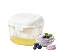 Fogukier Filtro per yogurt, con coperchio, riutilizzabile, filtrazione a pressione a maglia fine, per zuppe, frutti di bosco, succo di frutta, caffè, tè, preparazione pasti