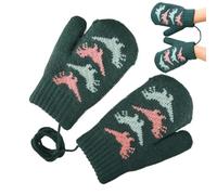 Fogukier Muffole Invernali Per Bambini | Caldi Comodi Antismarrimento,Muffole A Maglia Da Neve Invernali - per Giardino Cortile Pattinaggio Sci Pupazzi di Neve Età 2-3 Maschi Femmine