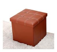 FOGUO Pouf Contenitore Cubo, Puff Contenitori Moderno in Pelle, Pouf Contenitore Rettangolare Grande, Pouf Poggiapiedi da Divano, Poggiapiedi Sgabello
