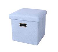 FOGUO Sgabello Pieghevole Puff Contenitor Pouf Contenitore 25x25x25cm, Sgabello Cubo Moderno Poggiapiedi, Sgabello Basso Sgabello Divano