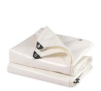 FOGUO Telone Impermeabile per Esterno 1x6m, Teloni Impermeabili Occhiellati, Telo Pesante Impermeabile, Telone PVC Bianco, Impermeabile E Lavabile, Resistente Ai Raggi UV Ripstop