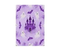 Fogy Town Bat Viola Whtie bandiere di pace per all'aperto chritmas banner per la decorazione del portico 28x40 doppia faccia