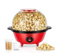 FOHERE 4,5L Macchina Popcorn, 700W Macchina per Pop Corn Include 2 Misurini per Chicchi di Mais, Zucchero e Olio, Agitazione Automatica Pop Corn Macchina per le Vacanze e le Serate al Cinema