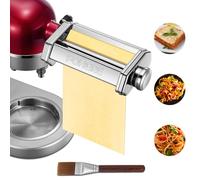 FOHERE Accessorio per Pasta per KitchenAid, Kitchenaid Accessori | Inclusi 1 Rollio per Pasta e 1 Spazzola per la Pulizia (7 Spessori Regolabili)