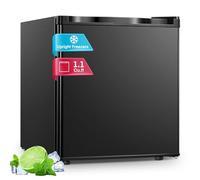 FOHERE - Congelatore verticale compatto, mini congelatore da controsoffitto da 1,1 piedi cubi con porta reversibile e 7 temperature regolabili, mensola metallica rimovibile per casa/camere da letto