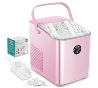 FOHERE Macchina Ghiaccio 14KG/24h, Cubetti/5 Min, Autopulente, 2 Dimensioni