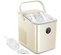 FOHERE Macchina Ghiaccio 14KG in 24h (Beige)