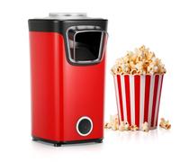 FOHERE Macchina Popcorn, 1100W Macchina per Pop Corn Dotato di Misurino e Coperchio Trasparente, Senza Grassi Né Oli, Gustoso e Salutare, Ideale per Serate Cinematografiche e il Natale