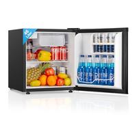 FOHERE Mini Frigo 46L, Piccolo Frigorifero, 7 Livelli di Raffreddamento, Alta Efficienza e Risparmio Energetico, Ultra Silenzioso, Porta Reversibile e Piedini Regolabili, Ufficio, Appartamento,Nero