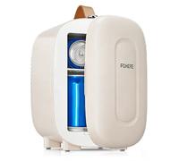 FOHERE Mini Frigo 5L, Frigorifero Piccolo per la Cura della Pelle, Portatile 220V CA/12V CC, Termoelettrico Refrigeratore e Scaldavivande, per Ufficio, Dormitorio, Auto,Cosmetici, Bevande