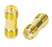 Fohevers 2 pezzi RP-SMA femmina a SMA femmina connettore coassiale RF adattatore coassiale per antenna radio router WiFi FPV Dron Mobile