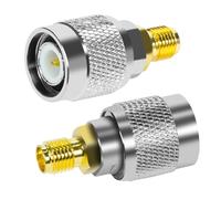 Fohevers 2 pezzi TNC maschio a SMA femmina, adattatore jack coassiale RF connettore SMA a TNC RF adattatore coassiale antenna convertitore connettore per router SDR 2G 3G 4G