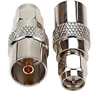 Fohevers 2 pz TV maschio jack a SMA femmina adattatore SMA a connettore TV tipo TV adattatore coassiale RF per antenna TV CATV adattatore antenna satellitare Joiner estendere cavo adattatore