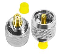 Fohevers 2 pz UHF maschio a SMA femmina Antenna Adattatore UHF maschio SO239 PL259 Connettore UHF a SMA Antenna RF Adattatore coassiale per TV Dispositivi LAN wireless Radio Wi-Fi Antenna esterna