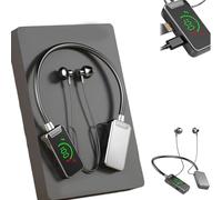 Foihletpath Sports Karaoke Bluetooth Earphones, Studio-Grade Sound, LED Display & IPX5 Waterproof for Live Streaming/Gym (Black)