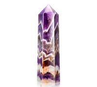 FoiiLiio 9-10cm Cristallo di Ametista Rocca Torre di Pietra Naturale Pietra Preziosa Stelo di Cristallo Grandi Torri Pietra di Guarigione Meditazione Pietra di Energia