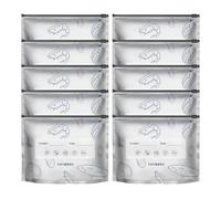 Foil Bags - 10 Pack Stand Up Airtight Storage Containers for Freshness, Leak-Proof Organization with Zip Lock and Writable Label, Reusable Pouches for Meat Seafood Fruit, Aluminum Foil