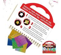 Foil Divertente Set di Pittura a Tema Natalizio con Adesivi e Schede da | Arte con Foil per Bambini Bambini 3 ai 6 Anni, Incontri di Famiglia, Vacanze e Genitori-Figli
