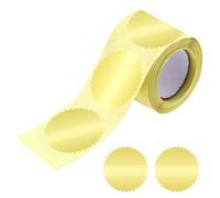 Foil Embossing Stickers - 100pcs Serrated Edge Self-Adhesive Labels, Elegant Certificate Seal Stickers for Invitations, Awards, Party Favors, Scrapbooking, and Holiday Greeting Card Decoration