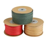 FOIMAS 3 rotoli di nastro di rafia rosso e verde da 0,6 cm x 1,2 m, 40 m per rotolo, spago di carta da imballaggio per Natale