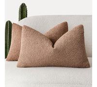 Foindtower Confezione da 2 federe per cuscini decorativi in bouclé testurizzato, federe per cuscini decorativi in tinta unita, federe per cuscini da divano, sedia, camera da letto, soggiorno