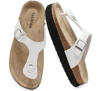 Foinledr Infradito con Piattaforma per Donna, Ciabatte Estive Comode per Spiaggia e Casa, Sandali Ortopedici per Giardinaggio e Trekking, Muli con Suola in Legno