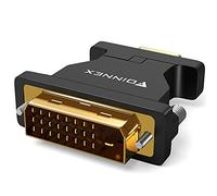 FOINNEX Adattatore DVI Maschio a VGA, Convertitore DVI-D 24+1 su VGA, Connettore Full HD 1080P, Adapter Compatibile per PC, Laptop e Vecchi Monitor, TV, Schede Grafiche, KVM