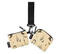 Foiosoh Acchiappasogni e piume, doppio portafoglio da donna, per carte d'identità, sottile, staccabile, con portachiavi, per lavoro e viaggi, confezione da 2, Acchiappasogni e piume, 1 size, moderno