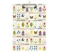 Foiosoh Appunti tascabili in plastica con motivo primaverile, per insegnanti di quinta elementare, dimensioni 9 x 12