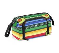 Foiosoh Astuccio portamatite di grande capacità con astuccio per matite e trucchi, per adolescenti, ragazzi, asilo, stile messicano, avvocato colorato, Stile Messicano Avvocato Colorato, 1 size,