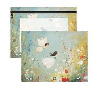Foiosoh Astuccio robusto tascabile per raccoglitori a 3 anelli, confezione da 2 articoli per la scuola per insegnanti Pure Fairy and Wonderland