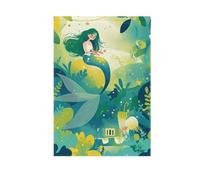 Foiosoh Bandiera da giardino a forma di sirena verde, 30,5 x 45,7 cm, robusta bandierine da giardino di benvenuto per esterni, cortile, casa, piccole vacanze stagionali, prato, patio, bandiere
