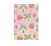 Foiosoh Bandiera da giardino con fragole e casa, 30,5 x 45,7 cm, robusta bandiera da giardino di benvenuto per esterni, cortile, casa, piccole vacanze stagionali, prato, patio, bandiere decorative