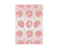 Foiosoh Bandiera da giardino con fragole e conigli, 30,5 x 45,7 cm, robusta bandiera da giardino di benvenuto per esterni, cortile, casa, piccole vacanze stagionali, prato, patio, bandiere decorative