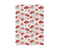 Foiosoh Bandiera da giardino con funghi rossi, 71 x 101 cm, robusta bandiera floreale per esterni, cortile, casa, piccole vacanze stagionali, prato, patio, bandiere decorative