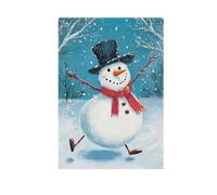 Foiosoh Bandiera da giardino con motivo pupazzo di neve che balla da 71 x 101 cm, robuste bandiere floreali per esterni, cortile, casa, piccole vacanze stagionali, prato, patio, bandiere decorative
