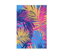Foiosoh Bandiera da giardino con palme, 71 x 101 cm, robusta bandiera floreale per esterni, cortile, casa, piccole feste stagionali, prato, patio, decorazioni