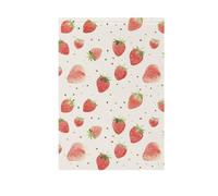 Foiosoh Bandiere da giardino con fragole e pois beige, 71 x 101 cm, robuste bandiere floreali per esterni, cortile, casa, piccole vacanze stagionali, prato, patio, bandiere decorative