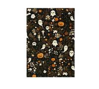 Foiosoh Bandierine da giardino nere con simpatici mostri e zucche, 71 x 101 cm, robuste bandiere floreali per esterni, cortile, casa, piccole vacanze stagionali, prato, patio, decorazioni