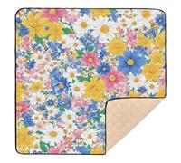 Foiosoh Beauty Spring Flower - Tappetino da gioco antiscivolo per bambini, per interni ed esterni, leggero, per gattonare il bambino, 127 x 127 cm