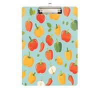 Foiosoh Bell Peppers modello lista della spesa portablocco impermeabile per classe di quinta elementare essenziale per insegnanti dimensioni 9 x 12