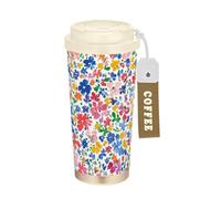 Foiosoh Bellezza Estate Piccoli Fiori Colorato Caffè Viaggio Tumbler Con Coperchio Viaggio Tazza Da Caffè In Acciaio Inox Tazza Da Caffè Per Caldo E Freddo 17 Oz A Prova Di Perdita