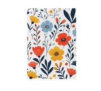 Foiosoh Bellissimi piccoli fiori bianchi bandiera da giardino 70 x 101 cm robusti bandiere floreali per esterni cortile casa piccole vacanze stagionali prato patio bandiere decorative