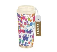 Foiosoh Bicchieri da viaggio per gli uomini con coperchio tazza da caffè per andare tazza termica in acciaio inox per caldo e freddo 17 once a prova di fuoriuscita