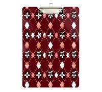 Foiosoh Borgogna Natale Argyle Modello Appunti Classroom Set Plastica per Infermieristica Studente Commercio Quest Dimensioni 9 x 12