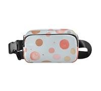 Foiosoh Borsa a tracolla alla moda a pois arancione e marrone marsupio per donna uomo borsa a tracolla resistente all'acqua con tracolla regolabile per ciclismo escursionismo palestra, punto arancione