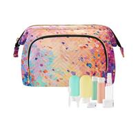 Foiosoh Borsa cosmetica bianca camouflage pesca borsa da viaggio impermeabile borsa da donna portafoglio per trucco organizzatore, fulmine colorato, 1 dimensione, cartone animato, Colore fulmine, 1