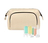 Foiosoh Borsa cosmetica gialla tenera borsa cosmetica da viaggio per accessori da viaggio, Giallo tenero, 1 size, Cartoni