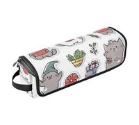 Foiosoh Borsa da viaggio per strumenti per capelli con tappetino in ferro, custodia da viaggio portatile per straigheners, ferro arricciacapelli, asciugacapelli, gatti grigi britannici a pelo corto