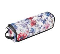 Foiosoh Borsa da viaggio per strumenti per capelli e tappetino resistente al calore, impermeabile, organizer da viaggio per strumenti caldi e accessori per la cura dei capelli, fiori primaverili